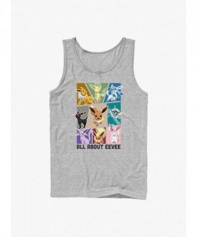 Eevee Lover's Grey Unisex Tank Top