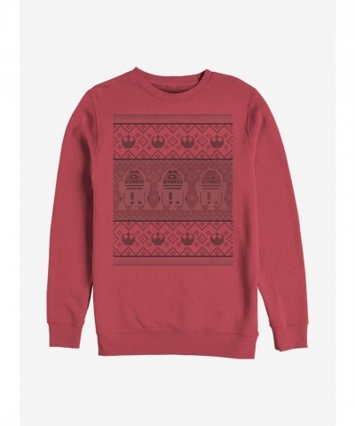 Star Wars Ugly Holiday Crewneck Sweatshirt - Men's Red