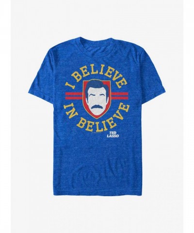 Ted Lasso Inspired "Believe in Believe" Shield T-Shirt - Unisex Blue