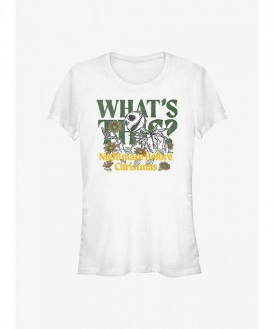 Disney Nightmare Before Christmas Girls Lightweight Cotton T-Shirt - White