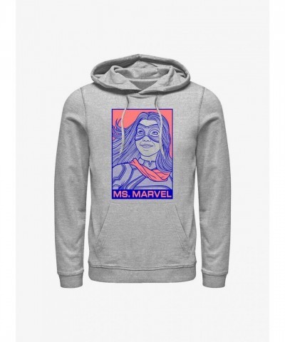 Marvel Ms. Marvel Grey Pop Culture Hoodie for Men