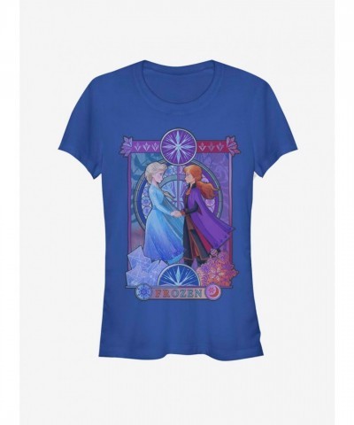 Disney Frozen 2 Nouveau Lightweight Cotton Girls T-Shirt - Blue