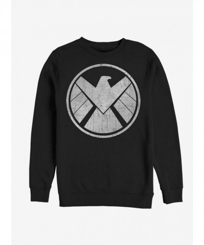 Marvel Men's Crusty Shield Marvel Avengers Sweatshirt - Black