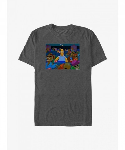Simpsons Skeleton Theatre Grey T-Shirt for Men