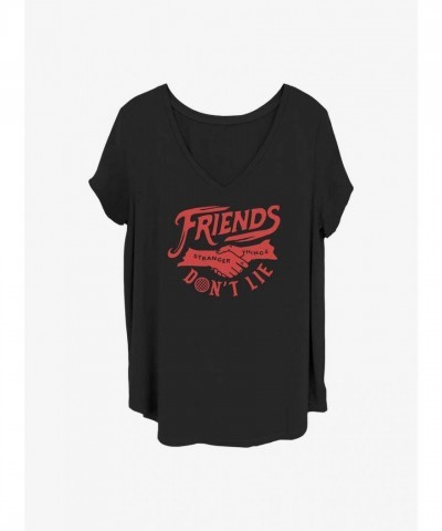 Stranger Things "Friends Don't Lie" Casual Plus Size Tee for Women