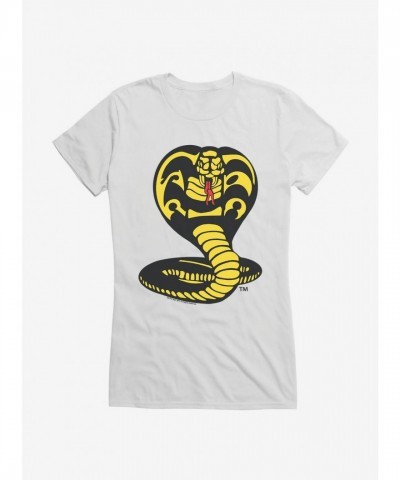 Cobra Kai Logo Lightweight Tee for Girls - White