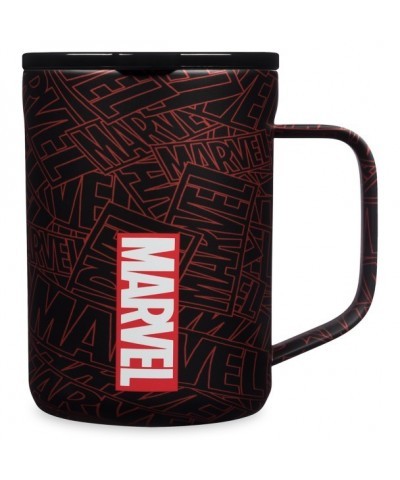 Corkcicle Marvel Logo Stainless Steel Mug - Keep Your Drink Hot or Cold