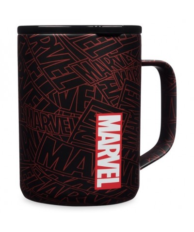 Corkcicle Marvel Logo Stainless Steel Mug - Keep Your Drink Hot or Cold