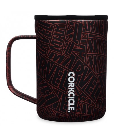 Corkcicle Marvel Logo Stainless Steel Mug - Keep Your Drink Hot or Cold
