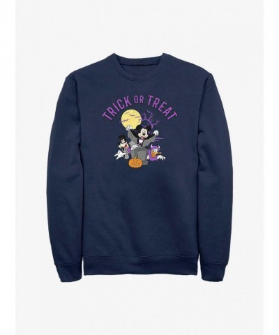 Disney Men's Blue Mickey Mouse Trick or Treat Hoodie