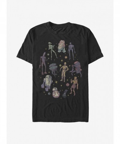 Star Wars Sidekick Circle Design Men's T-Shirt - Black