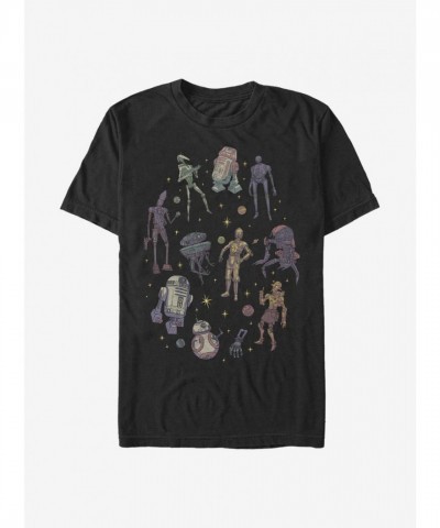 Star Wars Sidekick Circle Design Men's T-Shirt - Black