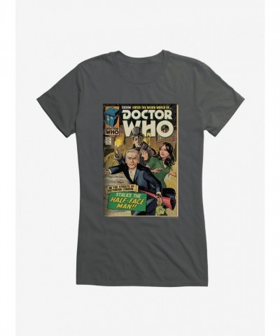 Doctor Who Half Face Man Graphic Tee for Girls