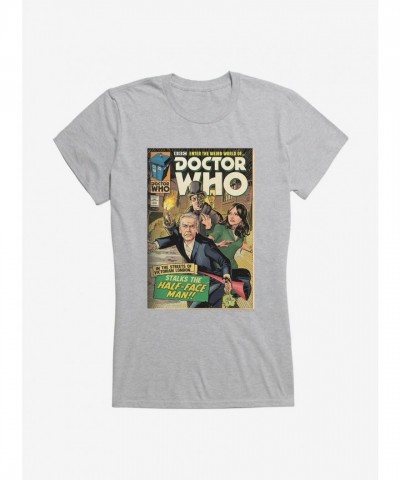 Doctor Who Half Face Man Graphic Tee for Girls