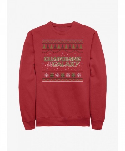 Marvel Red Guardians of the Galaxy Christmas Sweatshirt for Men