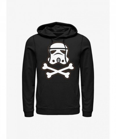Star Wars Men's Black Patchwork Skull Stormtrooper Hoodie