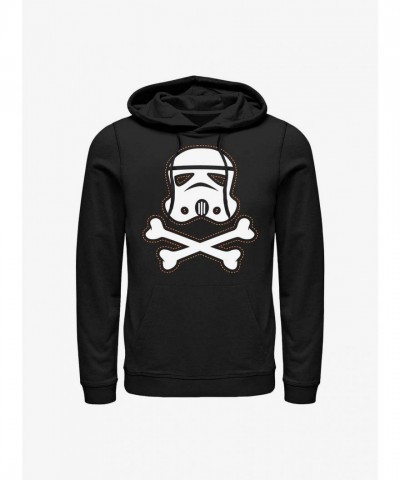 Star Wars Men's Black Patchwork Skull Stormtrooper Hoodie