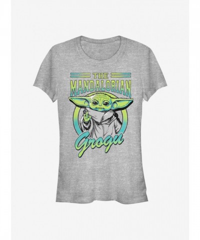 The Mandalorian Child Graphic Tee for Girls - Grey Junior Size