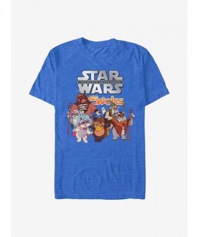 Star Wars Ewok Logo Crew Neck T-Shirt - Unisex Blue