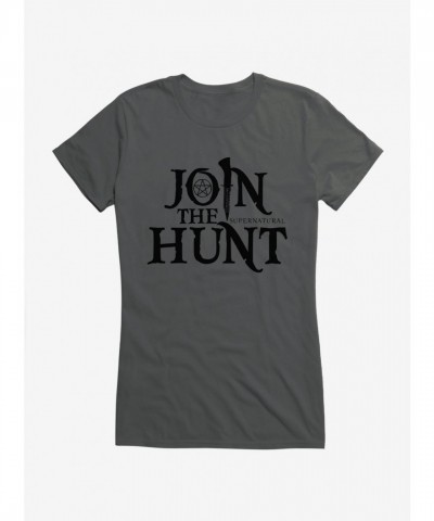 Supernatural Hunt Logo Lightweight Cotton Girls T-Shirt
