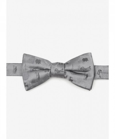 Disney Pixar Toy Story 4 Characters Silver Silk Bow Tie for Men