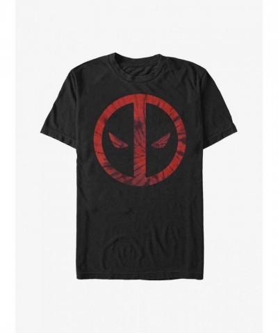 Marvel Deadpool Tie-Dye Graphic Tee - Black Men's