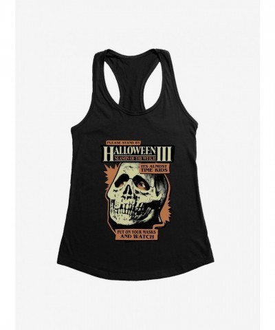 Halloween Please Stand By Girls Tank Top - Black