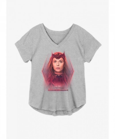 Marvel Scarlet Witch WandaVision Plus Size T-Shirt for Girls - Grey