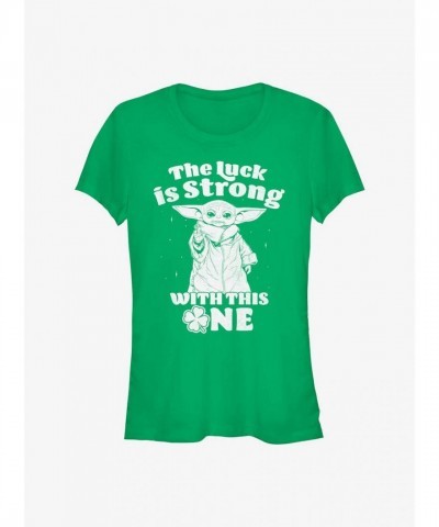 Star Wars Mandalorian Luck Inspired Girls T-Shirt - Green