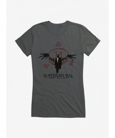 Supernatural Castiel Angel Seal Lightweight Tee for Girls