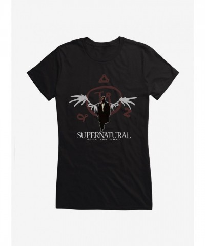 Supernatural Castiel Angel Seal Lightweight Tee for Girls