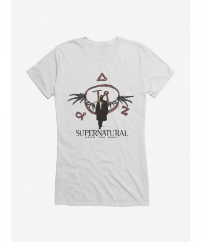 Supernatural Castiel Angel Seal Lightweight Tee for Girls