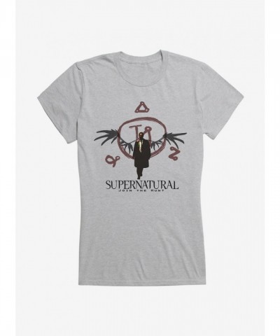 Supernatural Castiel Angel Seal Lightweight Tee for Girls