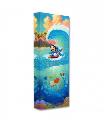 Lilo & Stitch Hawaiian Surf Adventure Giclée Art by Tim Rogerson