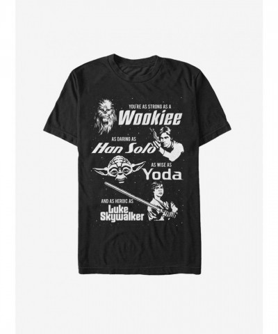 Star Wars Hero Dad Qualities Tee - Black Unisex