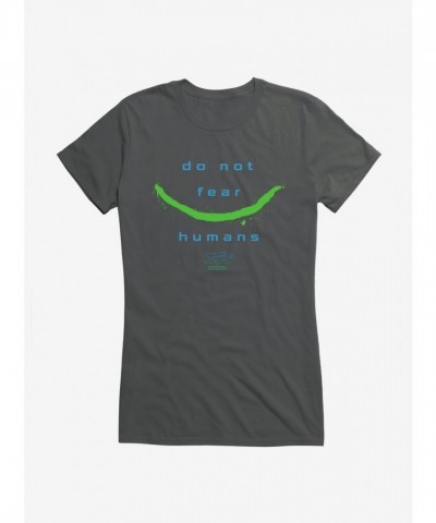 Eden Girls T-Shirt - Do Not Fear Humans Design - Grey