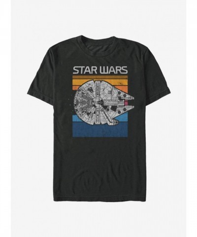 Star Wars Classic Millennium Falcon Design Unisex T-Shirt - Black