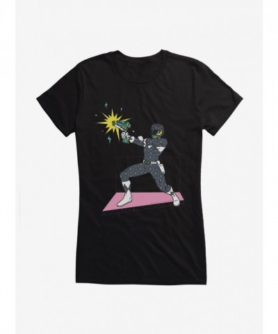 Mighty Morphin Power Rangers Black Ranger Tee for Girls