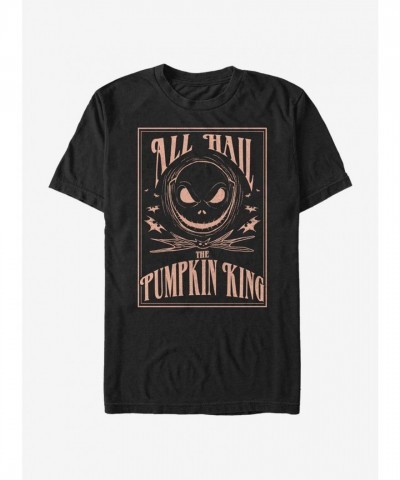 Hail the Pumpkin King Nightmare Before Christmas T-Shirt - Black Men's