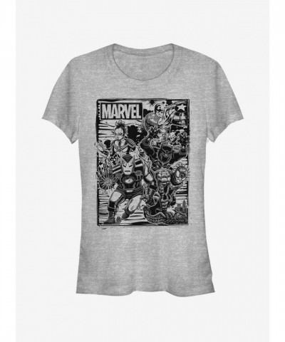 Marvel Avengers Heroines T-Shirt - Grey for Girls