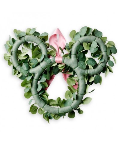 Mickey Mouse Icon Wreath for Disney Lovers - Festive Pink Ribbon