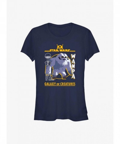Star Wars Wampa Creature T-Shirt for Girls - Blue Junior Size