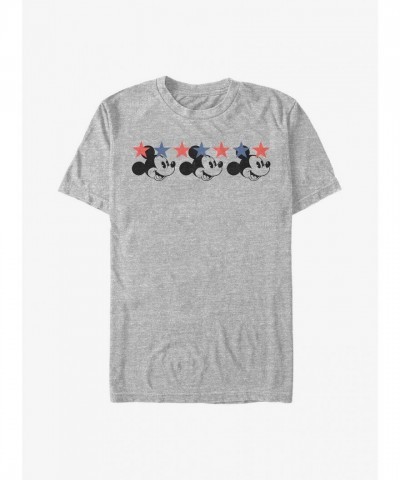 Disney Mickey Stars Lightweight T-Shirt - Grey for Men
