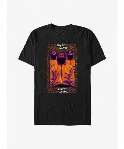 Squid Game Masked Guard T-Shirt - Men's Lightweight Cotton Black