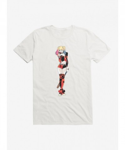 DC Comics Men's Lightweight Batman & Harley Quinn Cute Pose Graphic Tee