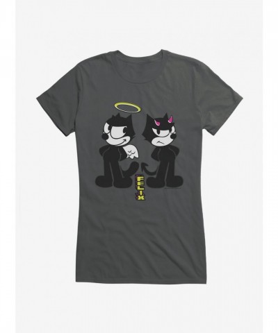 Felix The Cat Good vs Evil Girls T-Shirt - Junior Sizes