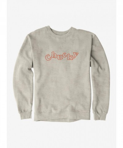 Chucky Outlined Font Men's Heavyweight Fleece Sweatshirt