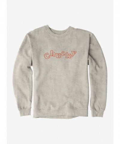 Chucky Outlined Font Men's Heavyweight Fleece Sweatshirt