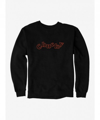 Chucky Outlined Font Men's Heavyweight Fleece Sweatshirt