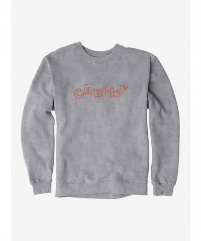 Chucky Outlined Font Men's Heavyweight Fleece Sweatshirt
